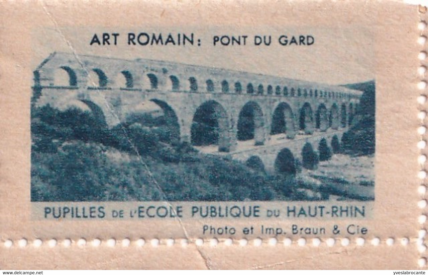 Vignette Pupilles De L'Ecole Publique Du Haut Rhin - Art Romain - Le Pont Du Gard - Turismo (Vignette)