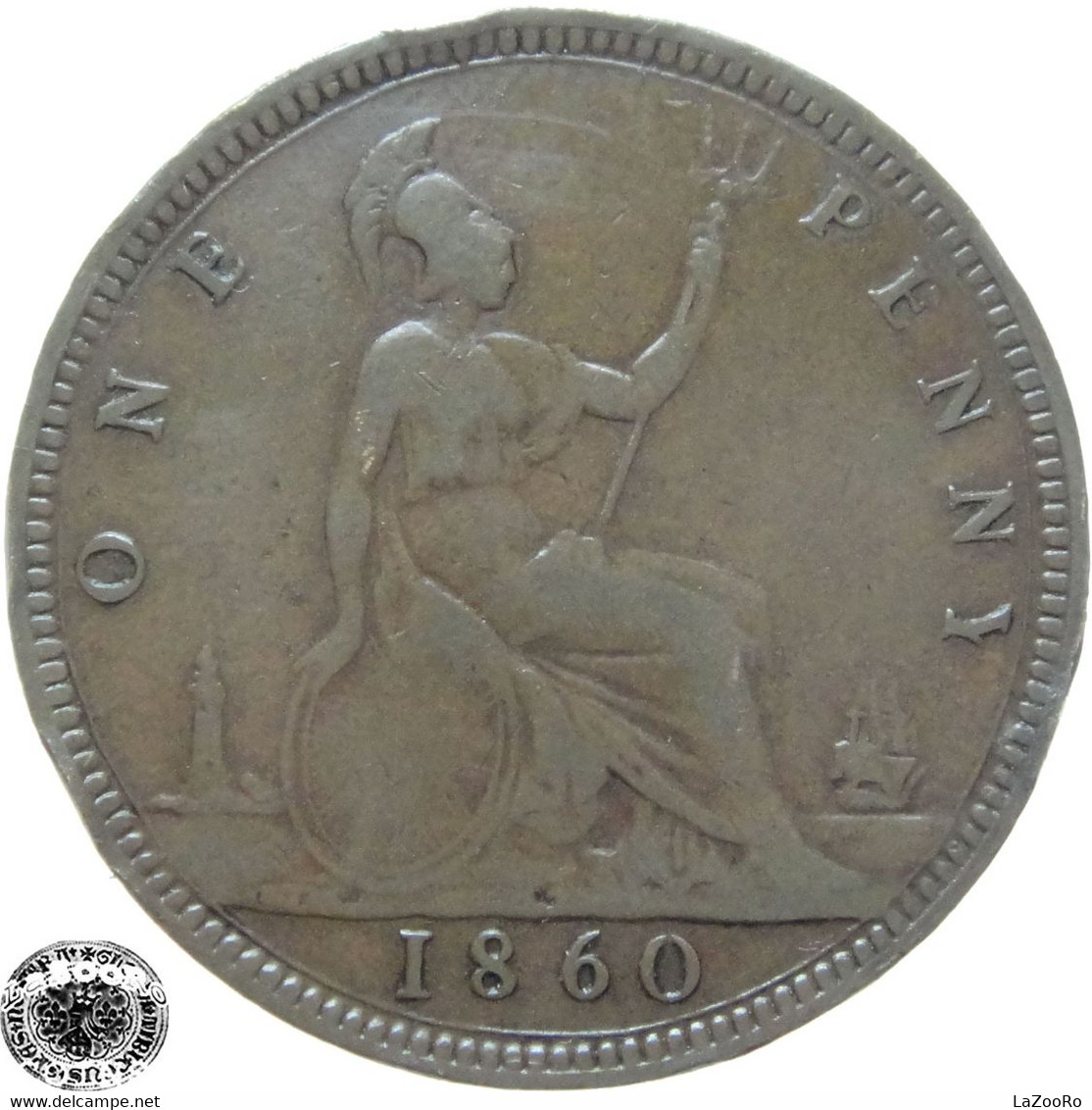 LaZooRo: Great Britain 1 Penny 1860 VF - D. 1 Penny