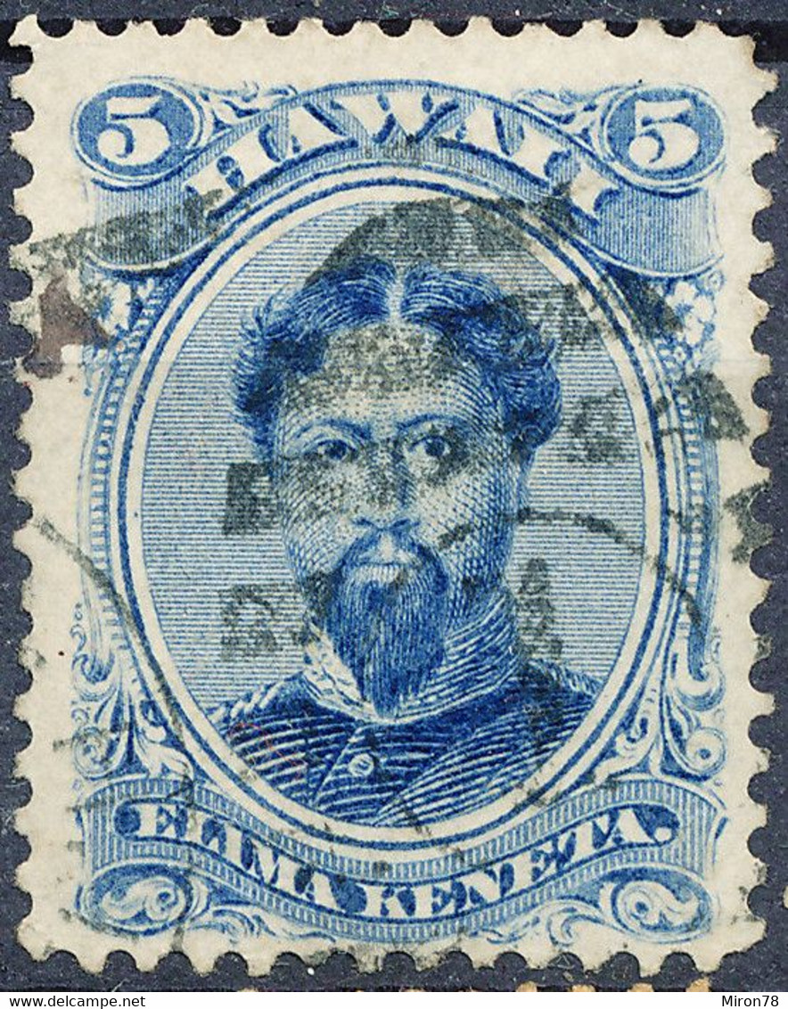 Stamp Hawaii 1882  Used 5c  Lot19 - Hawaï