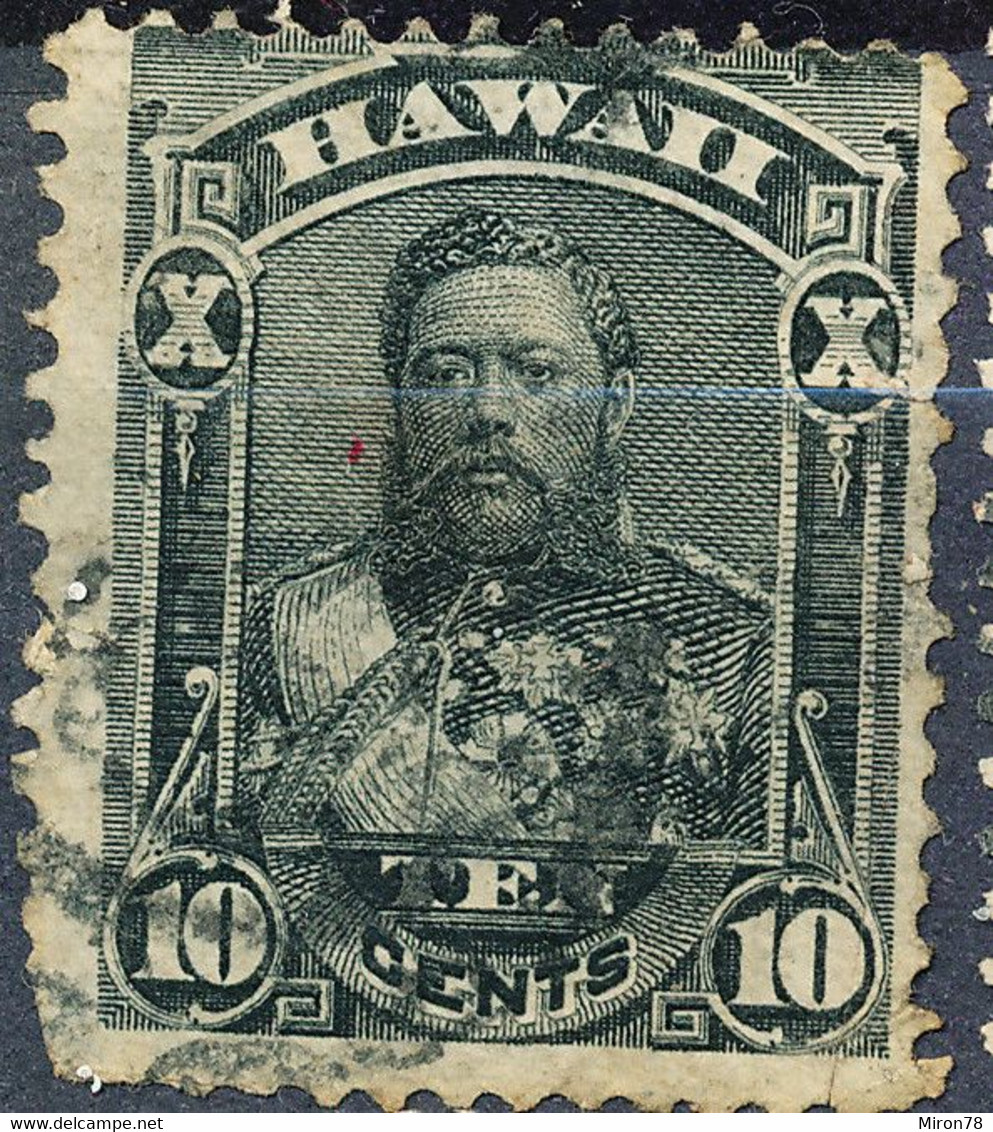 Stamp Hawaii 1882  Used 10c  Lot22 - Hawaï