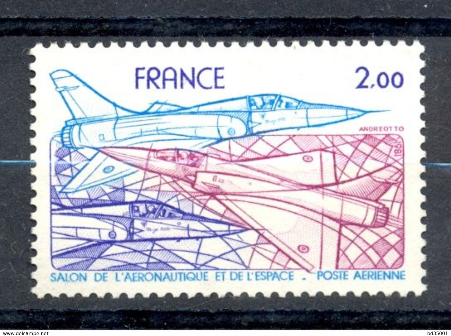 Sans Colle - 1981 - Y&T PA54 (Michel 2269) - SALON DE L'AÉRONAUTIQUE ET DE L'ESPACE - (1) - 1960-.... Used