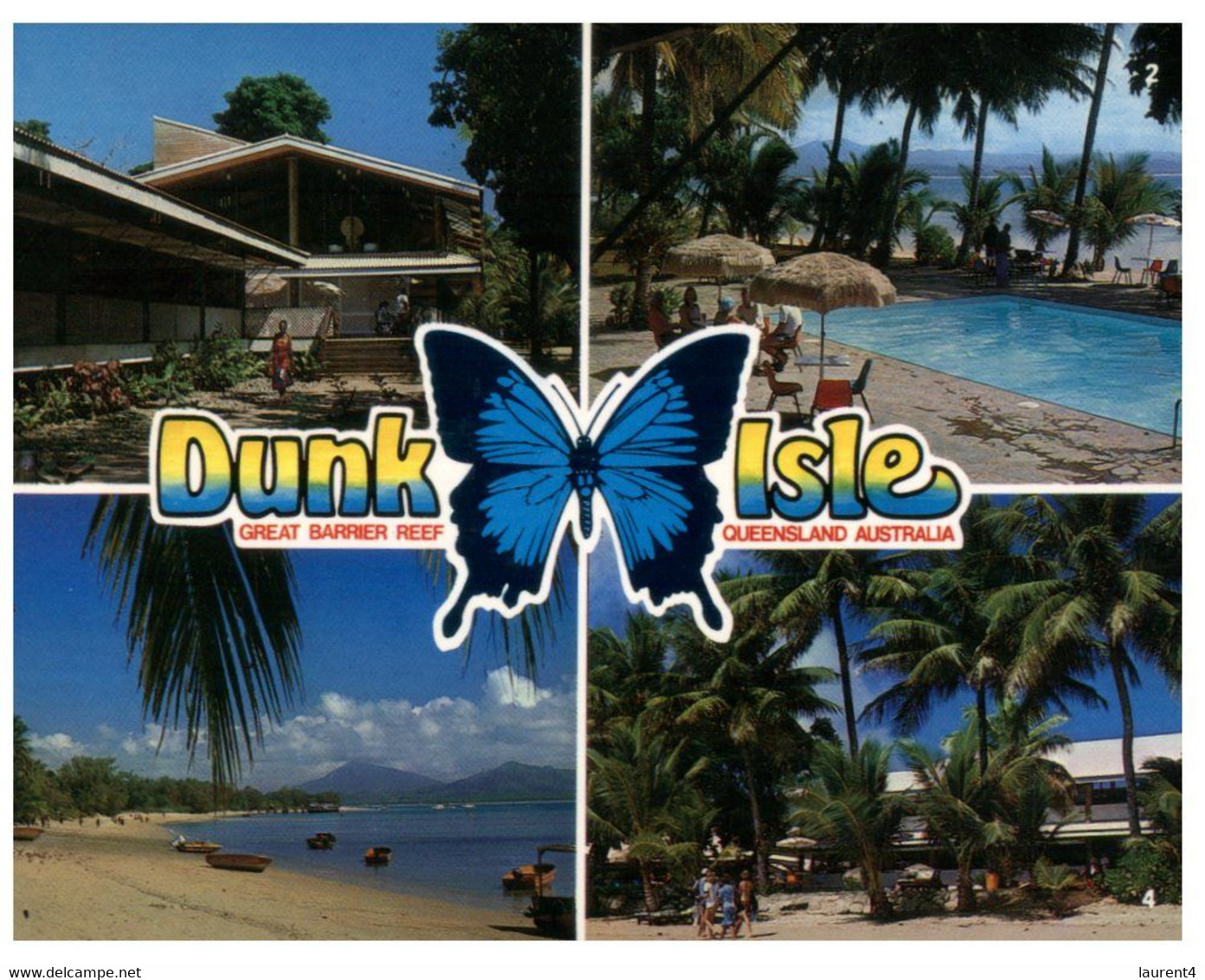 (U 18) Australia - QLD - Dunk Island (NQC2) With Butterfly - Great Barrier Reef