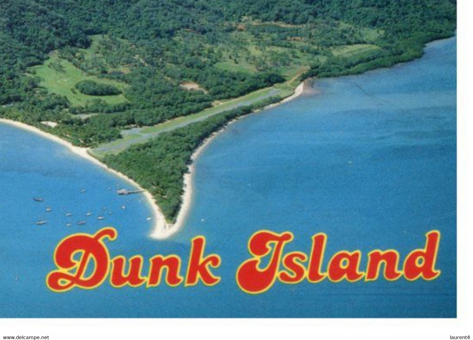 (U 18) Australia - QLD - Dunk Island & Purtabol Island (with Aerodrome / Landing Strip Showing) PC0024 - Great Barrier Reef