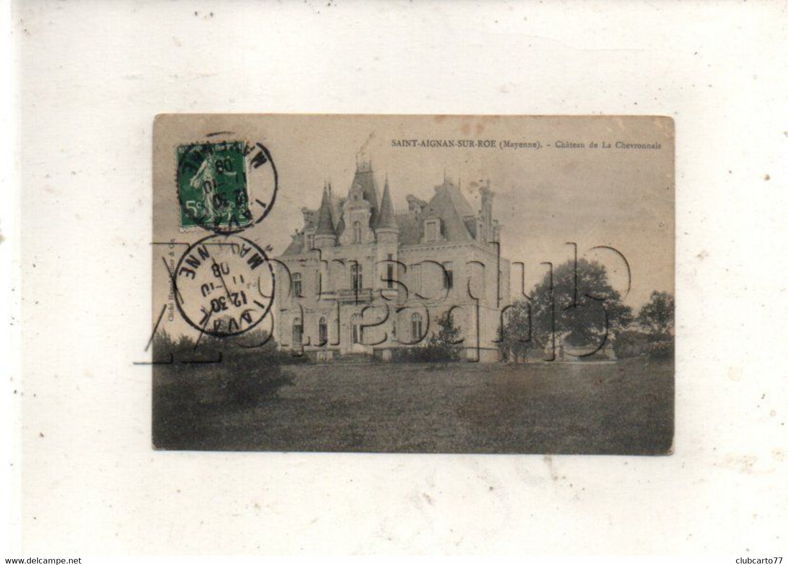 Saint-Aignan-sur-Roë (53) : La Villa Dite "Chateau De La Chevronnais" En 1908 PF. - Saint Aignan Sur Roe
