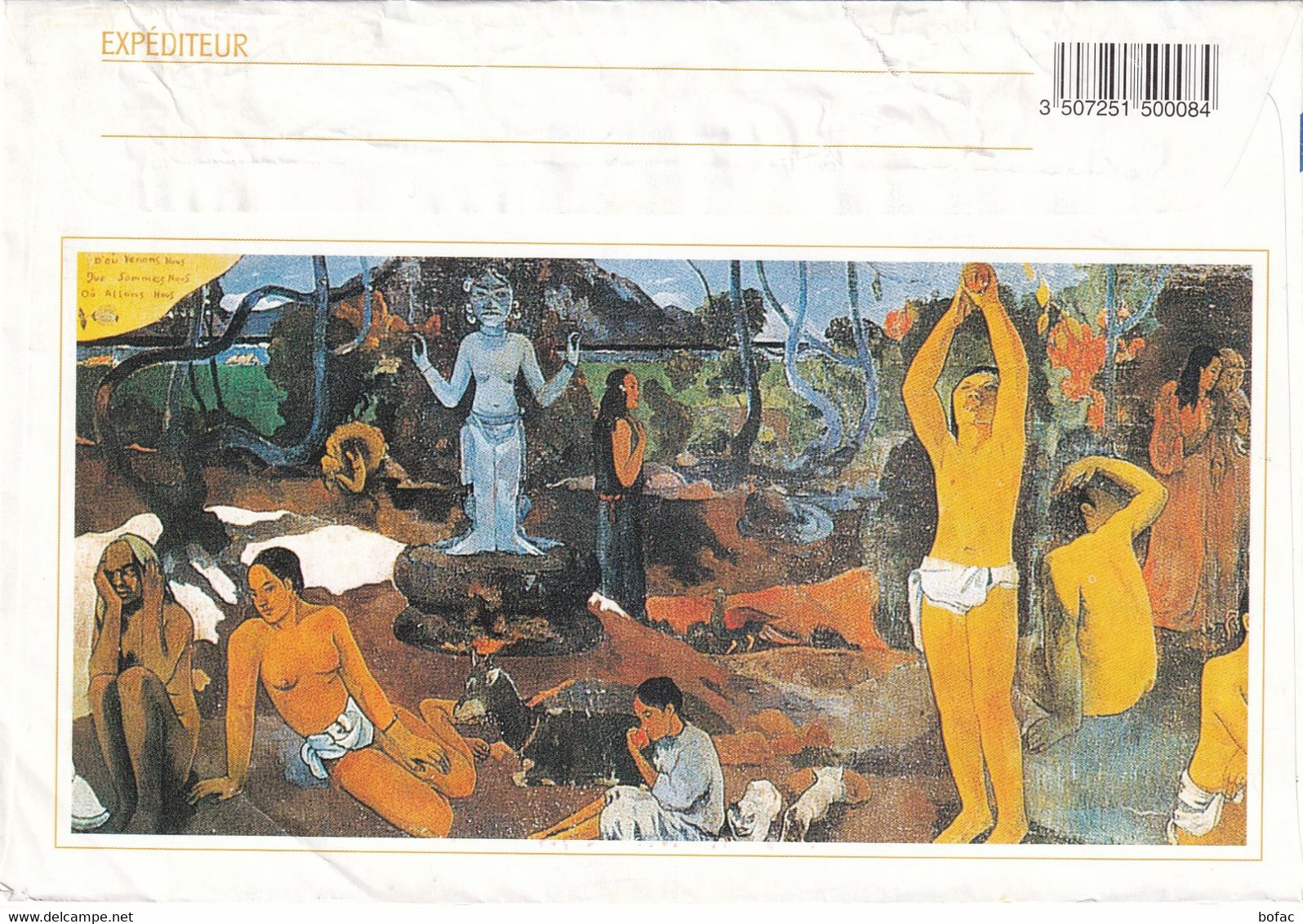 Enveloppe Illustrée Le  Cachet En Date Ainsi Que Le Timbre Année  2000   (2216) 2 Scans - Tahití