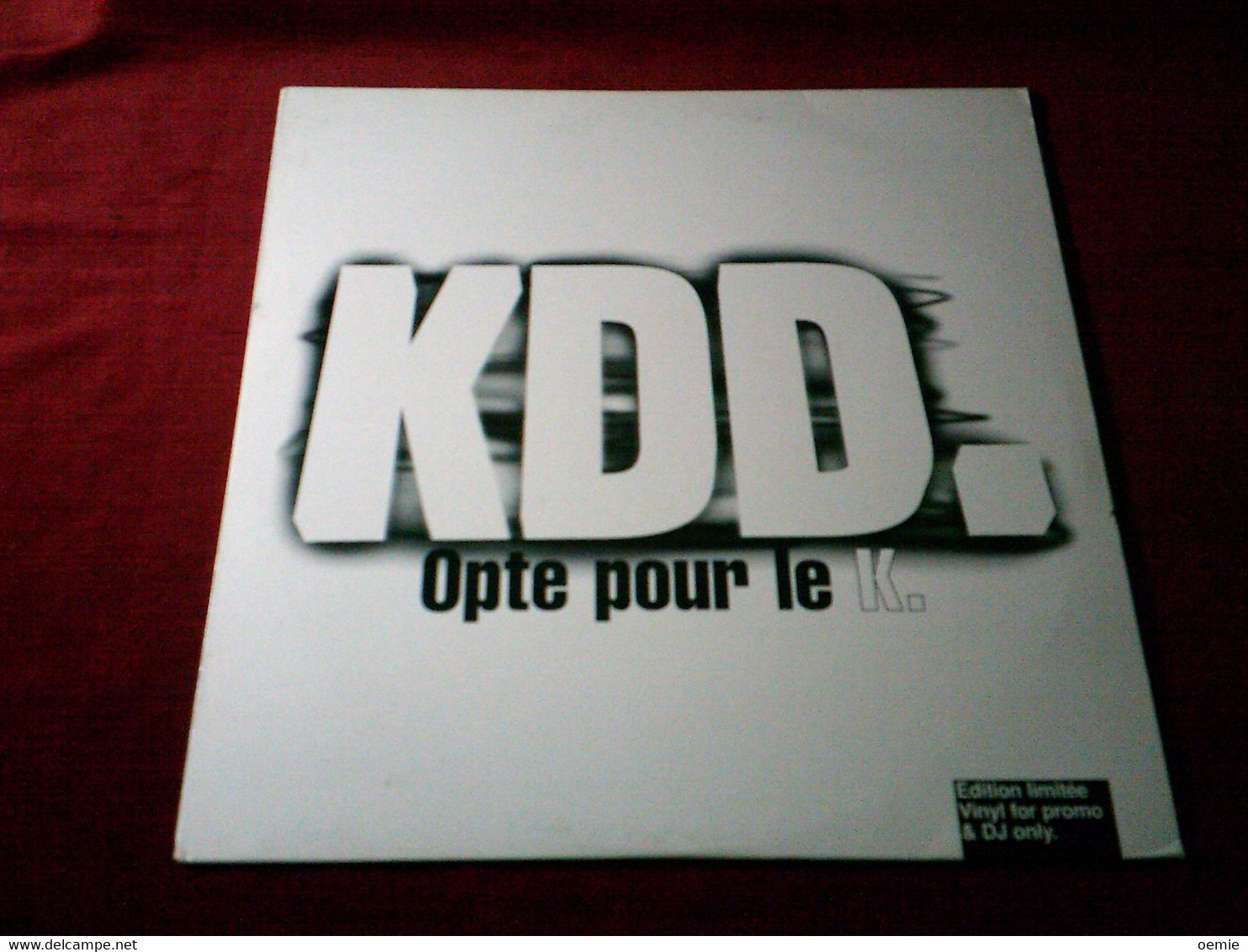 KDD  ° OPTE  POUR LE K  °°  DOUBLE VINYLE  PROMO EDITION LIMITE - Rap & Hip Hop