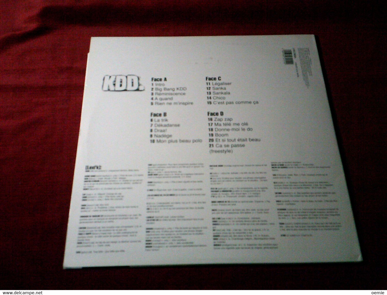 KDD  ° OPTE  POUR LE K  °°  DOUBLE VINYLE  PROMO EDITION LIMITE - Rap & Hip Hop