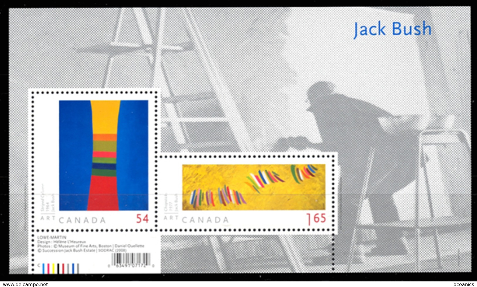 Canada (Scott No.2322 - Peinture / Jack Bush / Painting) [**] BF / SS (2009) - Blocs-feuillets