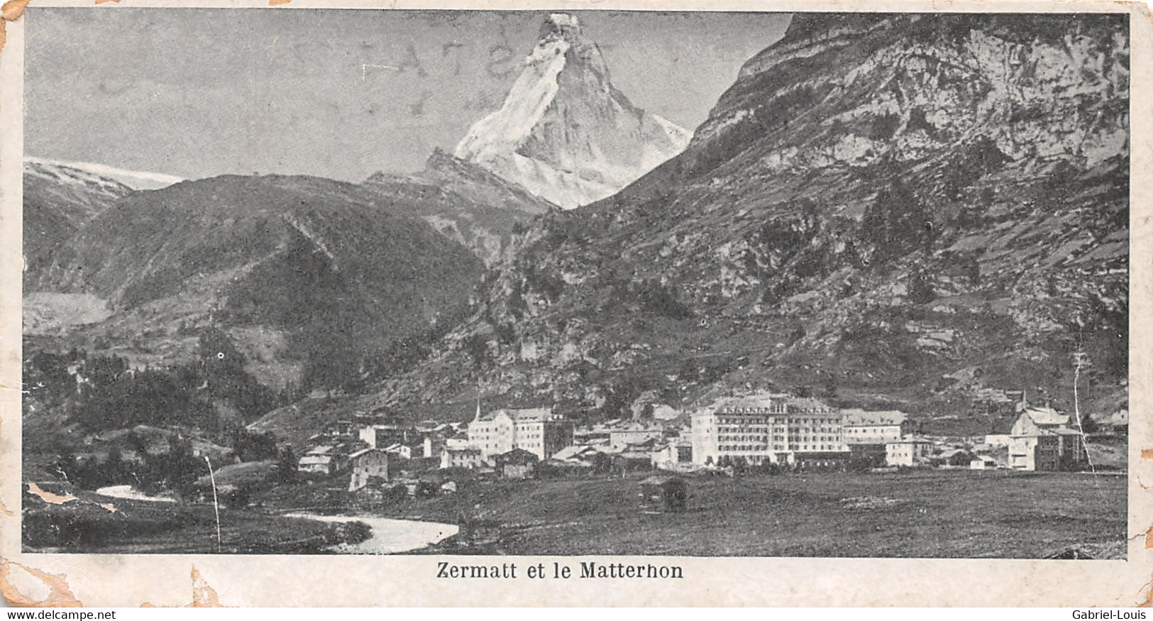 Zermatt Et Le Matterhorn ( 13.5 X 7 Cm ) Format Atypique - Zermatt