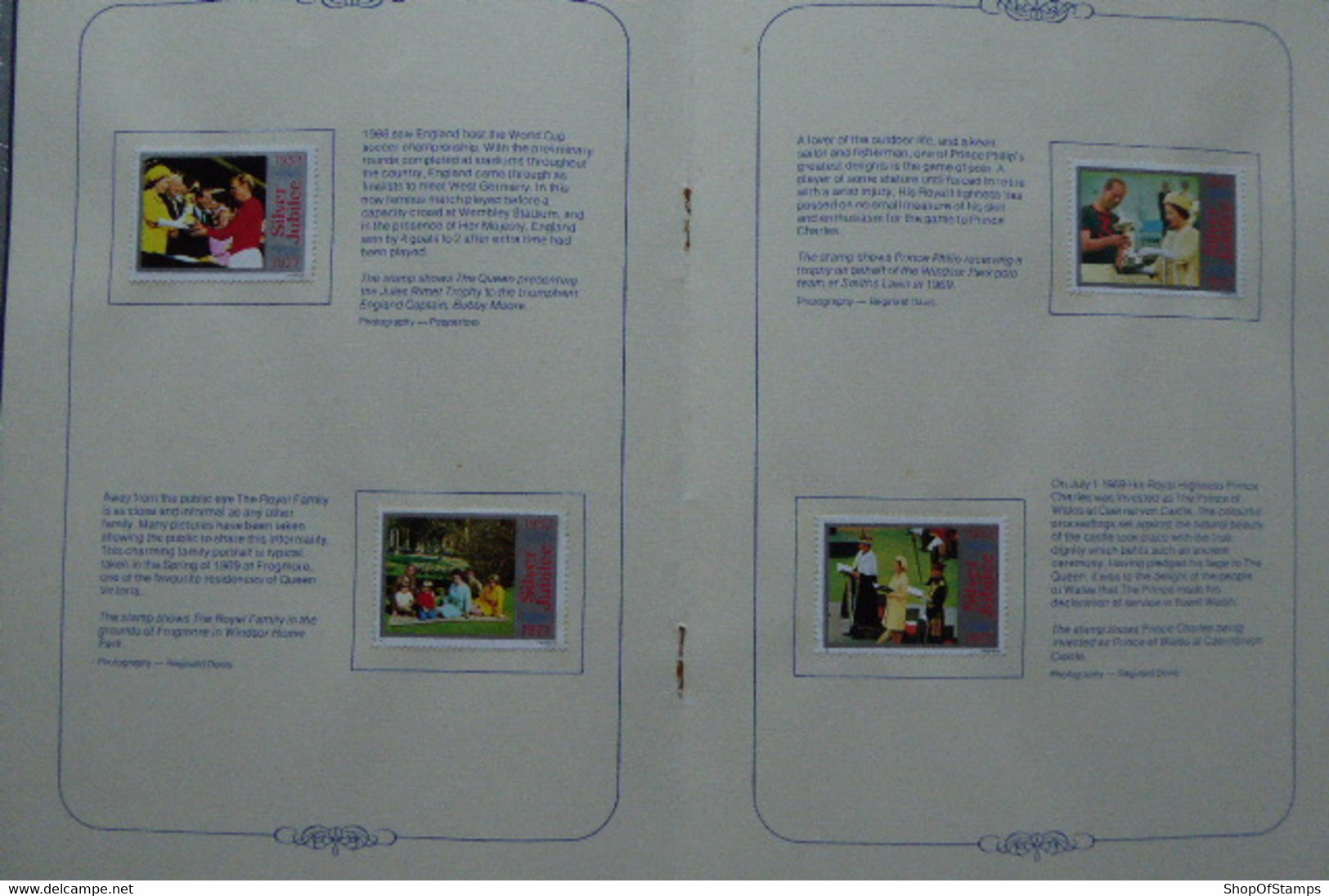 GREAT BRITAIN QEII SILVER JUBILEE SOVENIER BOOK FROM TOTAL With ALL 20 [PLUS 2 MORE] LABEL STAMPS - Cinderella