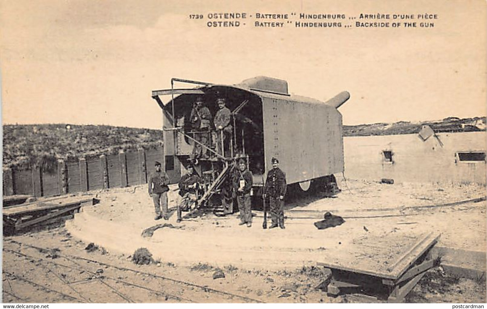 Oostende (W. Vl.) Batterie Hindenburg - Arrière D'une Pièce - Oostende