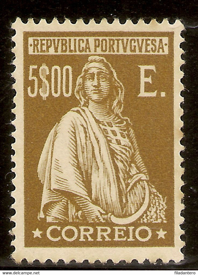 PORTUGAL Yvert 436* Mh  5 Escudos Bistré  Céres  1926  NL606 - Unused Stamps