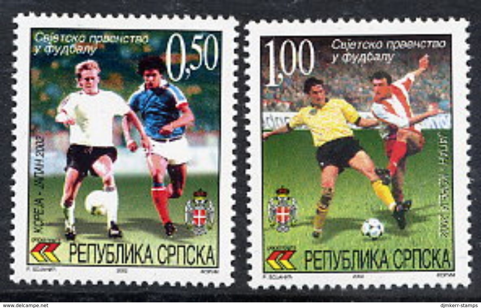 BOSNIAN SERB REPUBLIC 2002 Football World Cup MNH / **.  Michel 243-44 - Bosnia And Herzegovina