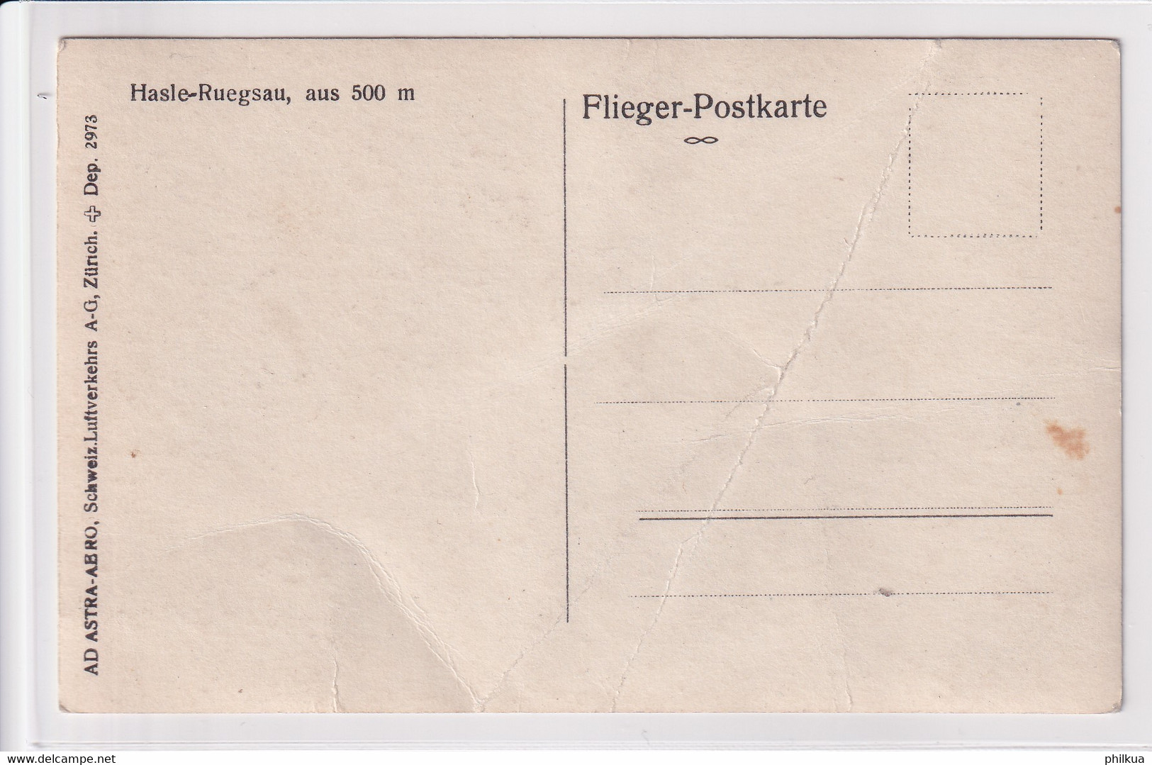 AD ASTRA-AERO Hasle-Ruegsau - Karte Hat Knick Und Bugspuren - Hasle Bei Burgdorf