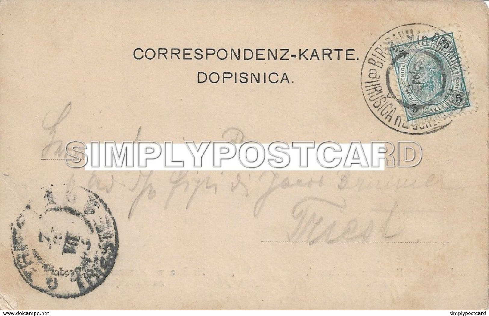 OLD  POSTCARD - BIRNBAUM BEI KARAWANKEN  TUNNEL OBERKRAIN - VIAGGIATA 1903 - B19 - Slovenia