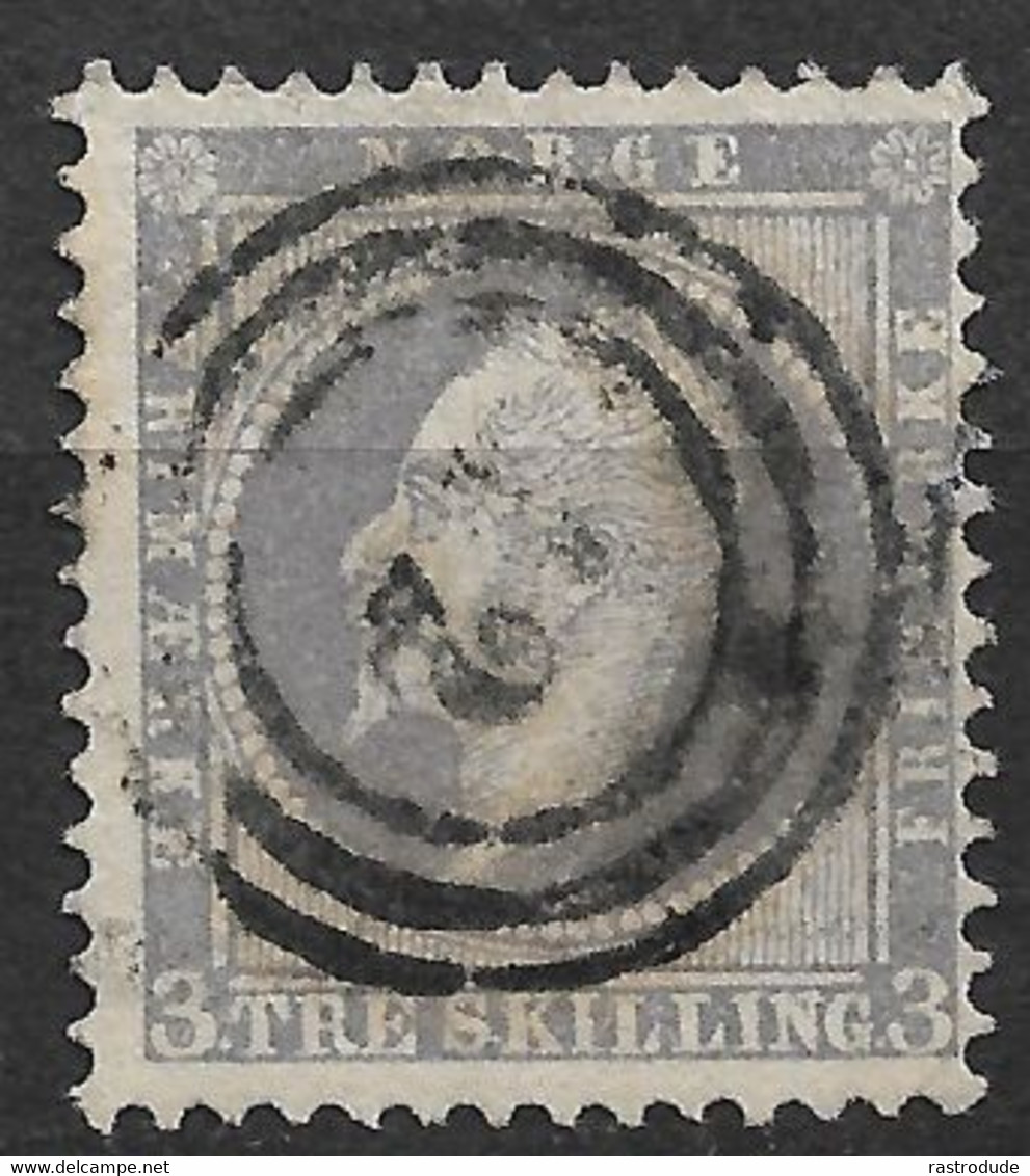 1856 NORWAY NORWEGEN - 3Sk Mi. 3 - Used - Cat €65 - Gebruikt