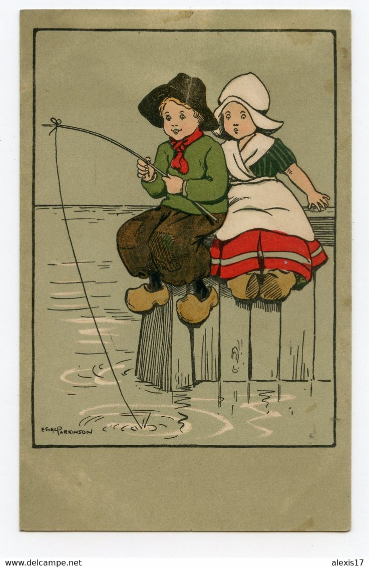 Parkinson Ethel. Deux Enfants à La Pêche. - Parkinson, Ethel