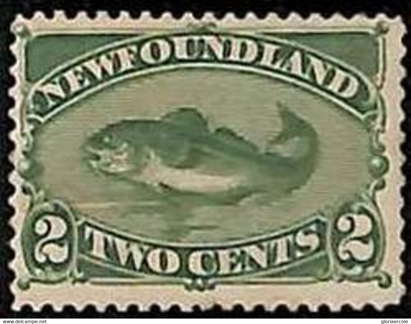 94885i  - Canada NEWFOUNDLAND - STAMP - SG # 46 -  MINT Hinged - FISH - 1857-1861