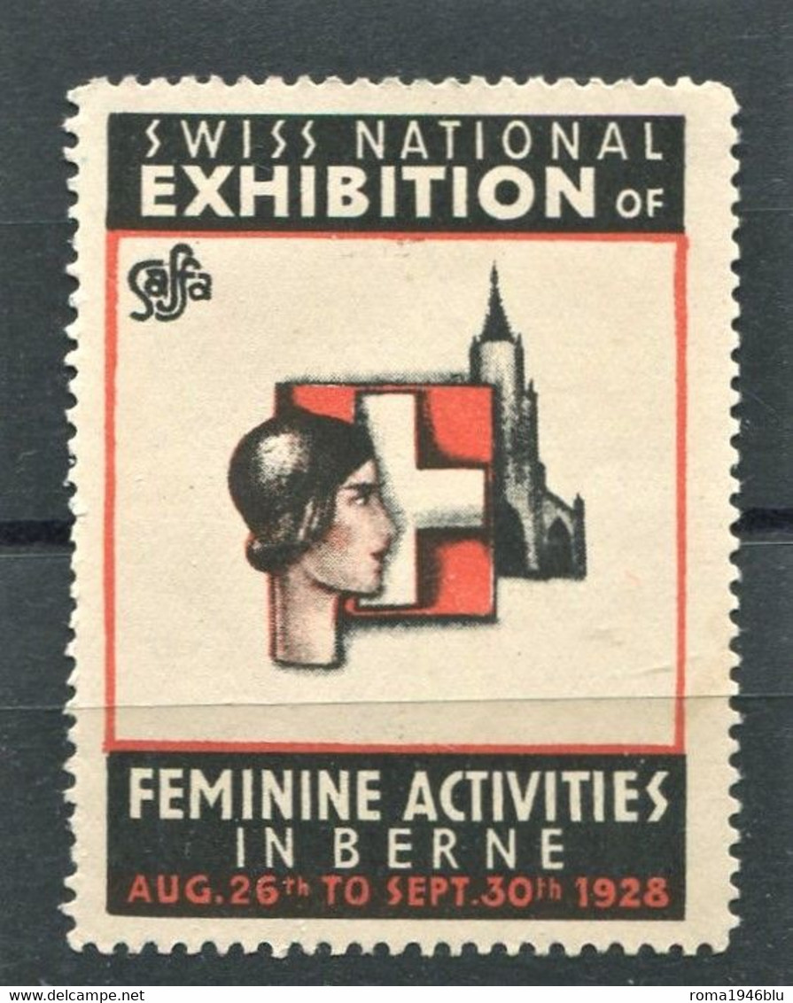 BERNE 1928 SWISS NARIONAL EXBITION FEMININE ACTIVITIES - Erinnophilie