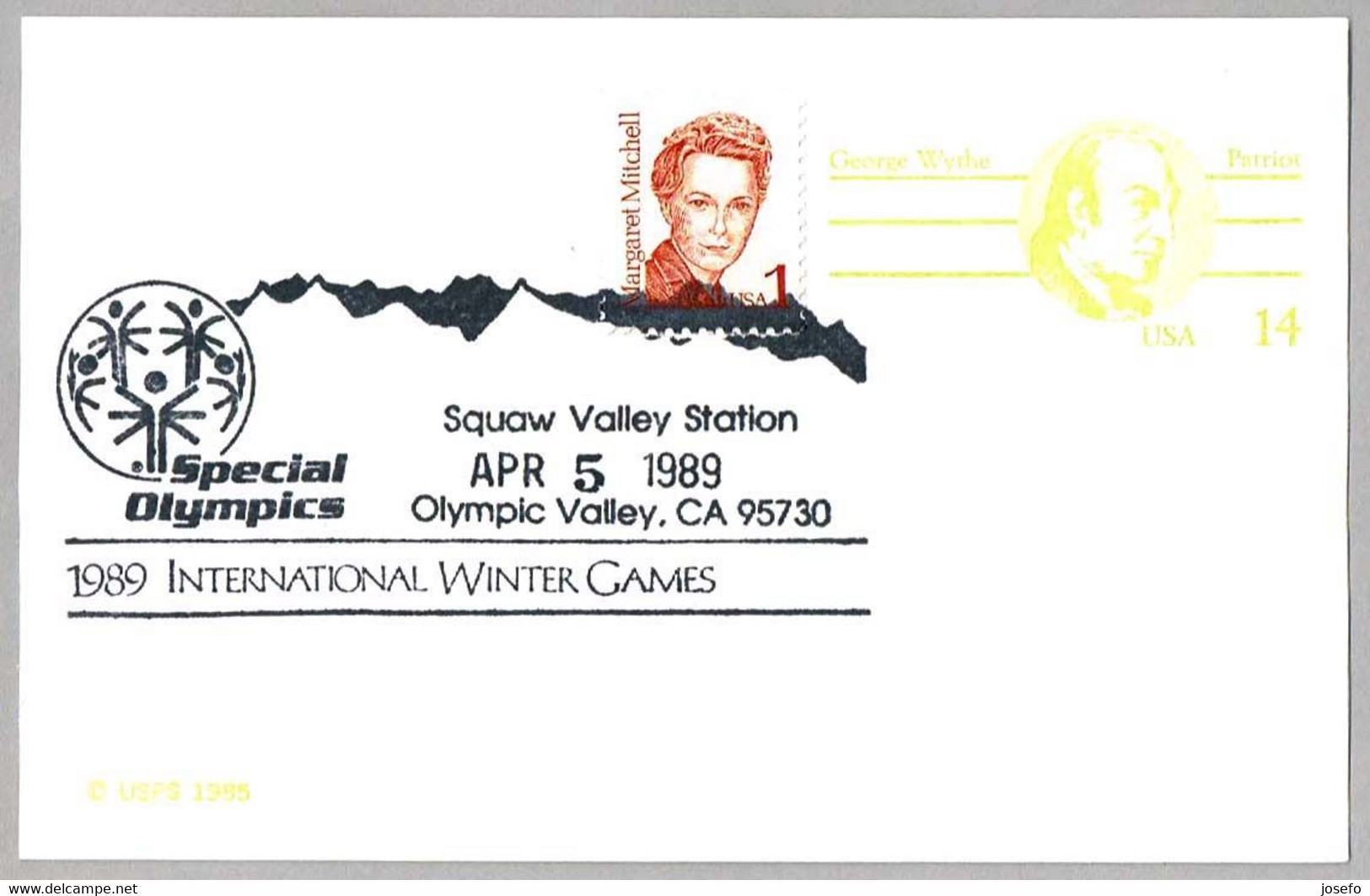 1989 International Winter Games - SPECIAL OLYMPICS. Olympic Valley CA, 1989 - Handisport