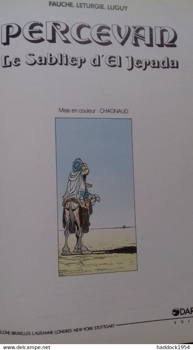 Le Sablier D'el Jerada PERCEVAN FAUCHE LETURGIE LUGUY Dargaud 1993 - Percevan