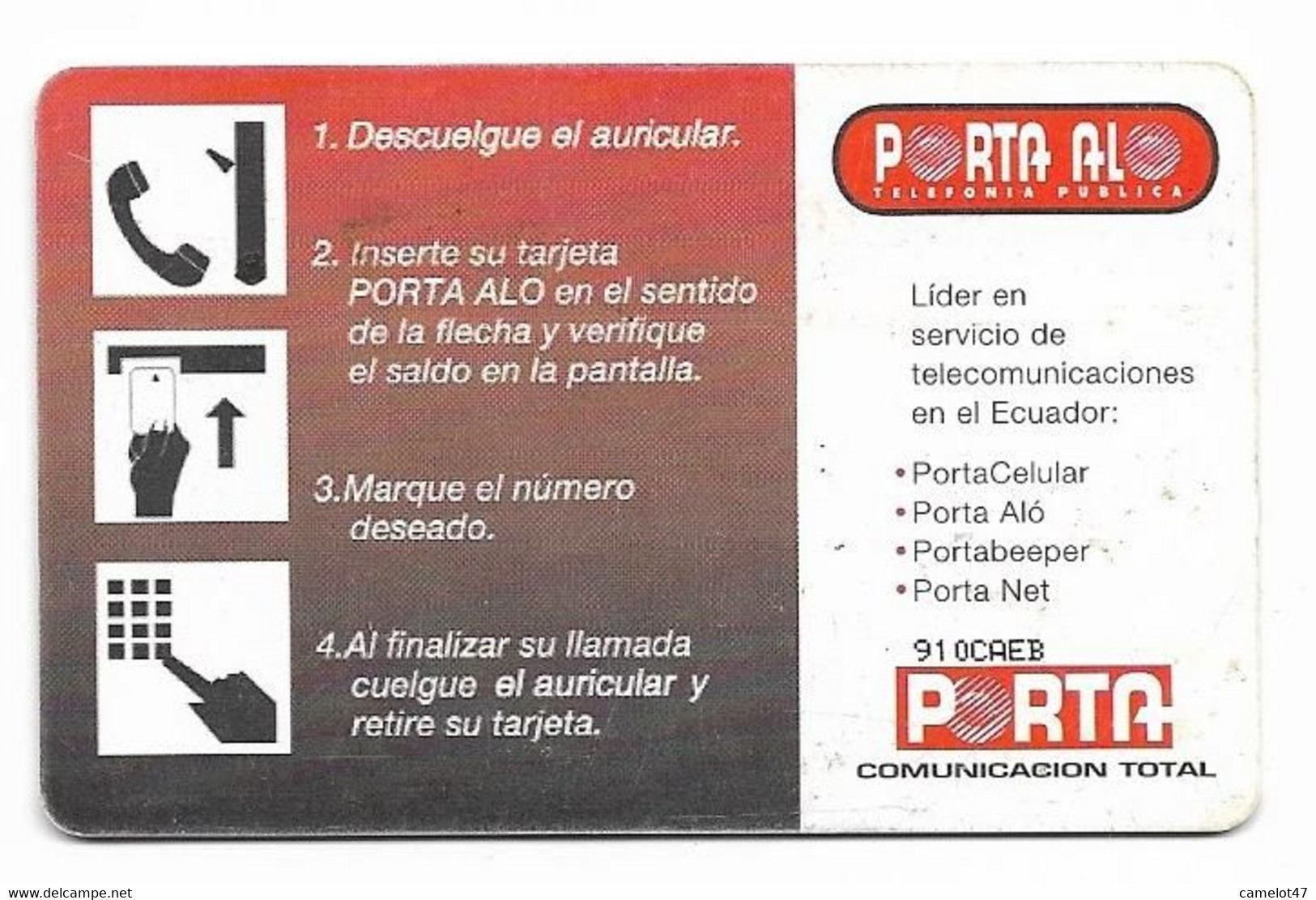 Ecuador, Porta Used Chip Phonecard, No Value, Collectors Item, # Ecuador-13 - Ecuador