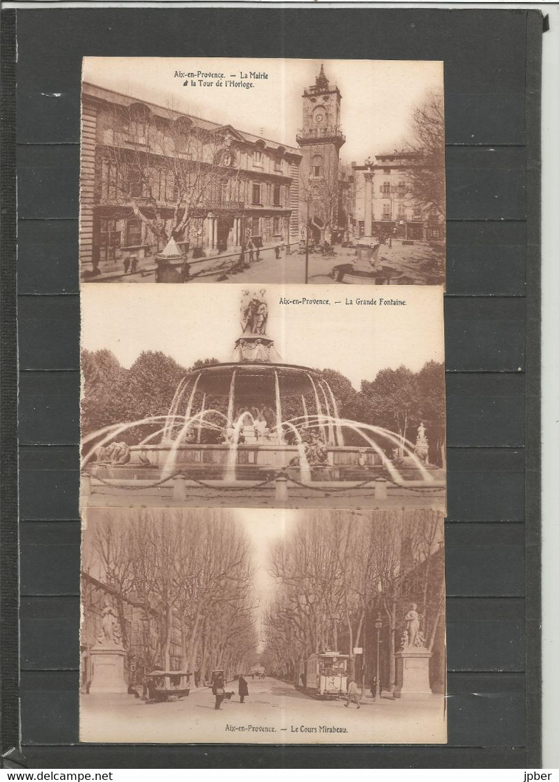 France - 14 CP De AIX-EN-PROVENCE - Ecole Normale, Tram, Fontaine Dauphins, Tour Horloge,... - Aix En Provence