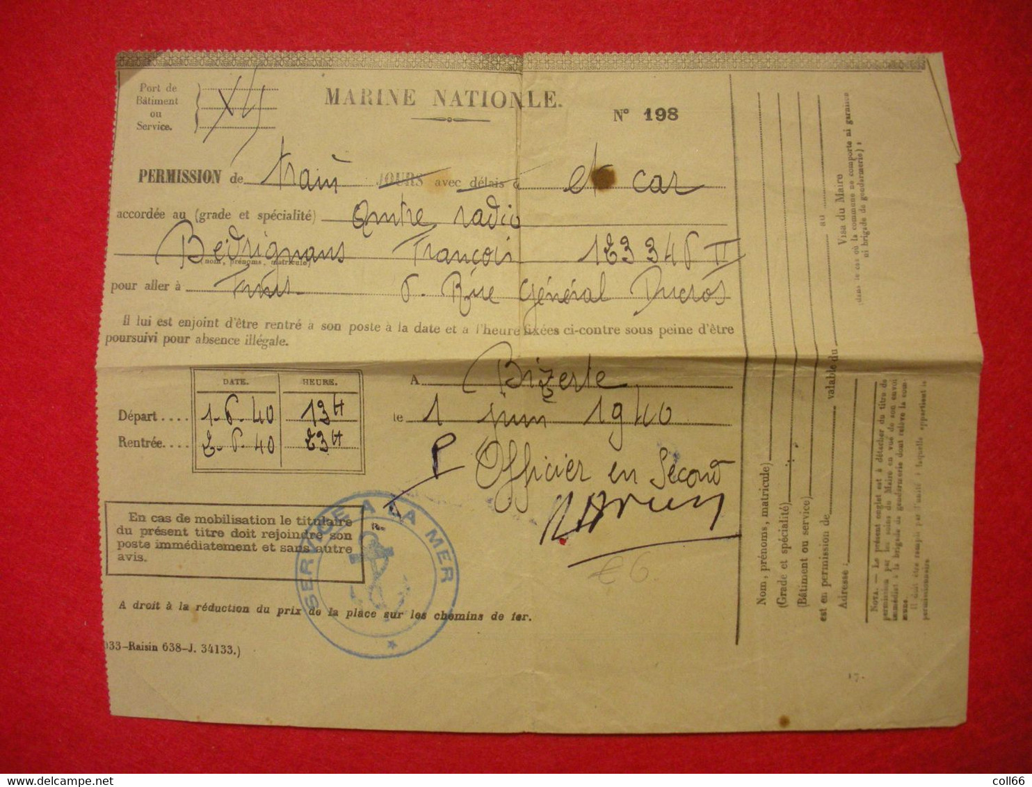 1922-1940 Marine Nationale Lot Documents François Bedrignans Catalan Rivesaltes 66 Certificats Permes Cahiers Solde AFN - Bateaux