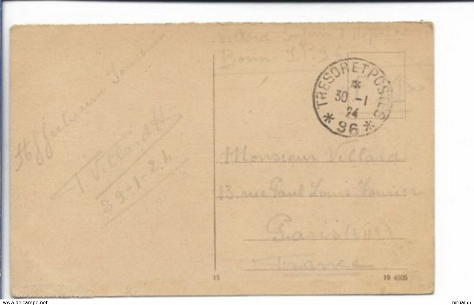 Allemagne ZELL A. MOSEL Trésor Et Postes 96 1924  ...G - Zell