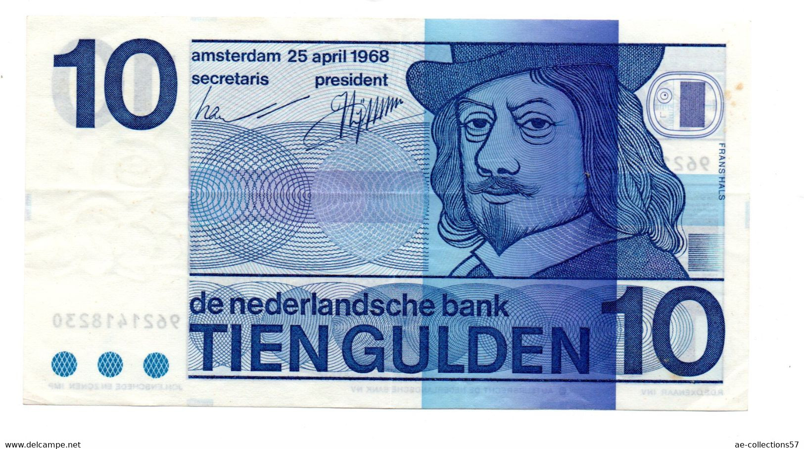 Pays Bas  / 10 Gulden 25-4-68 / SUP , Plis Non Marqués - Other & Unclassified