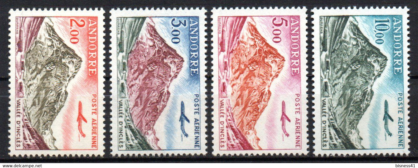 Col18  Andorre Français PA  N° 5 à 8 Neuf XX MNH  Cote 12,00€ - Airmail