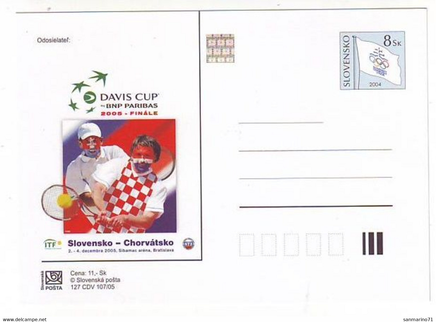 SLOVAKIA Postal Stationery 1,Davis Cup - Postkaarten