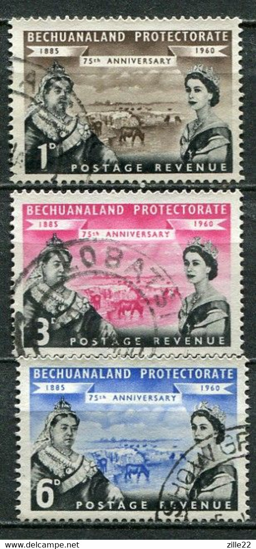 Bechuanaland Mi# 141-3 Gebraucht/used -QV QEII, Protectorate Jubilee - 1885-1964 Bechuanaland Protectorate