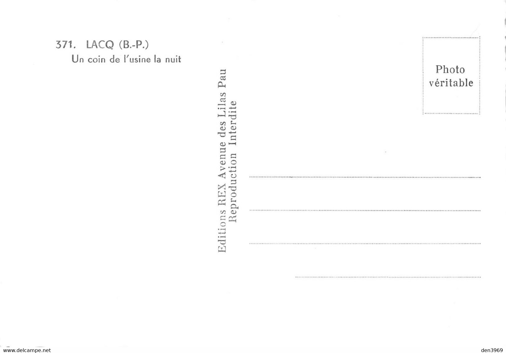 LACQ - Un Coin De L'usine La Nuit - Lacq