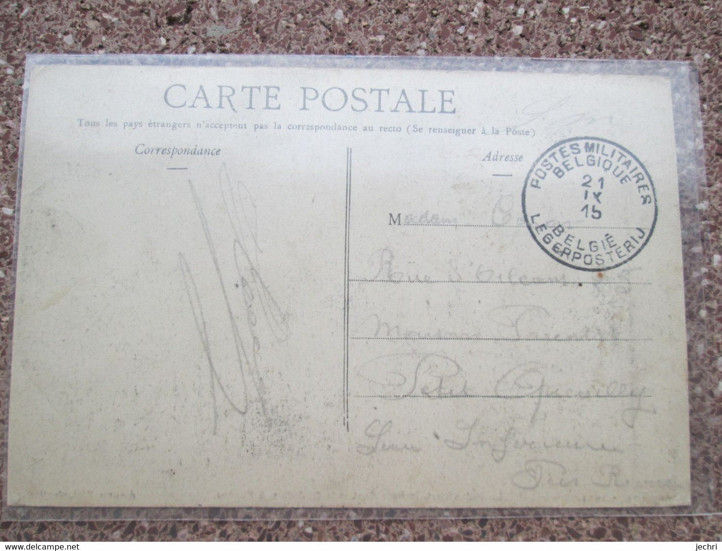 Le Roi Albert Le President Et Le Gal Joffre A Furnes . Cachet Poste Militaire Belgique - Veurne