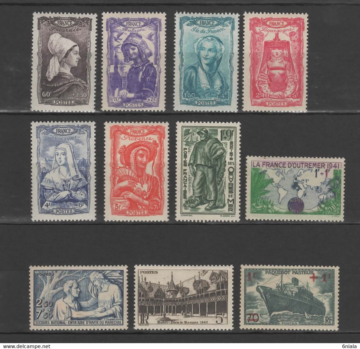 3965 FRANCE 11 Timbres NEUFS** Côte 30 E  N° 498 499 502 503 504 593 594 595 596 597 598 - Unused Stamps