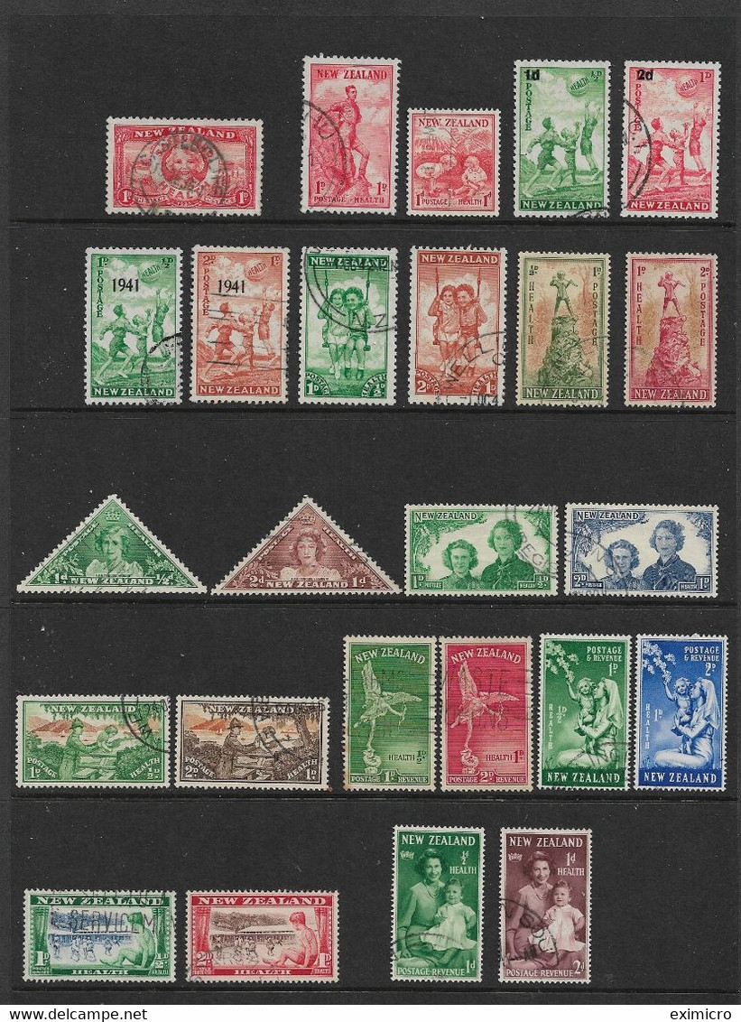 NEW ZEALAND 1936 - 1950 HEALTH SETS COLLECTION FINE USED Cat £32+ - Collections, Lots & Séries