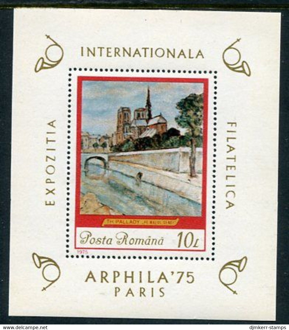 ROMANIA 1975 ARPHILA '75 Exhibition  Block MNH  / **.  Michel Block 120 - Blocs-feuillets