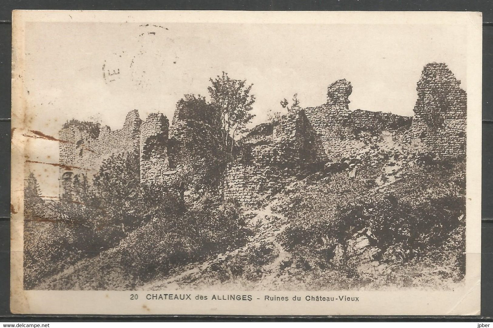 France - 1 CP De ALLINGES - Ruines Du Château-Vieux - Autres & Non Classés