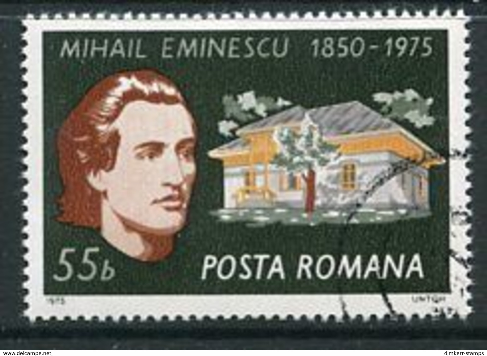 ROMANIA 1975 Eminescu 125th Anniversary Used.  Michel 3262 - Used Stamps