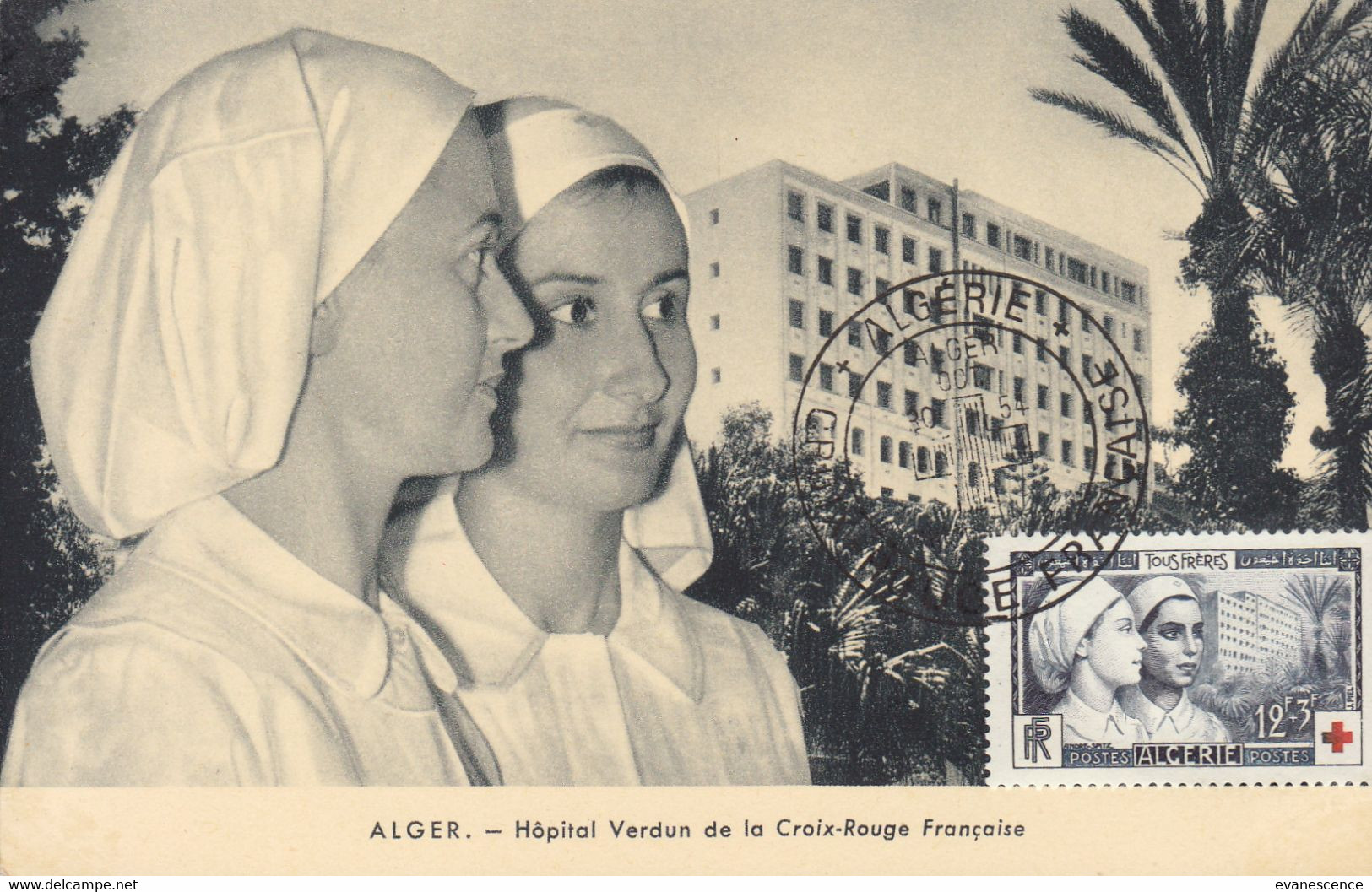 Carte Postale : Hopital Verdun Croix Rouge Française Alger   ///   Ref. Nov. 20 - Autres & Non Classés