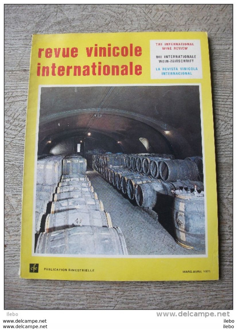 Revue Vinicole Internationale 1971 Champagne Fête De Saint Vincent Bordeaux Conservation Vin Bourgueil - Cuisine & Vins