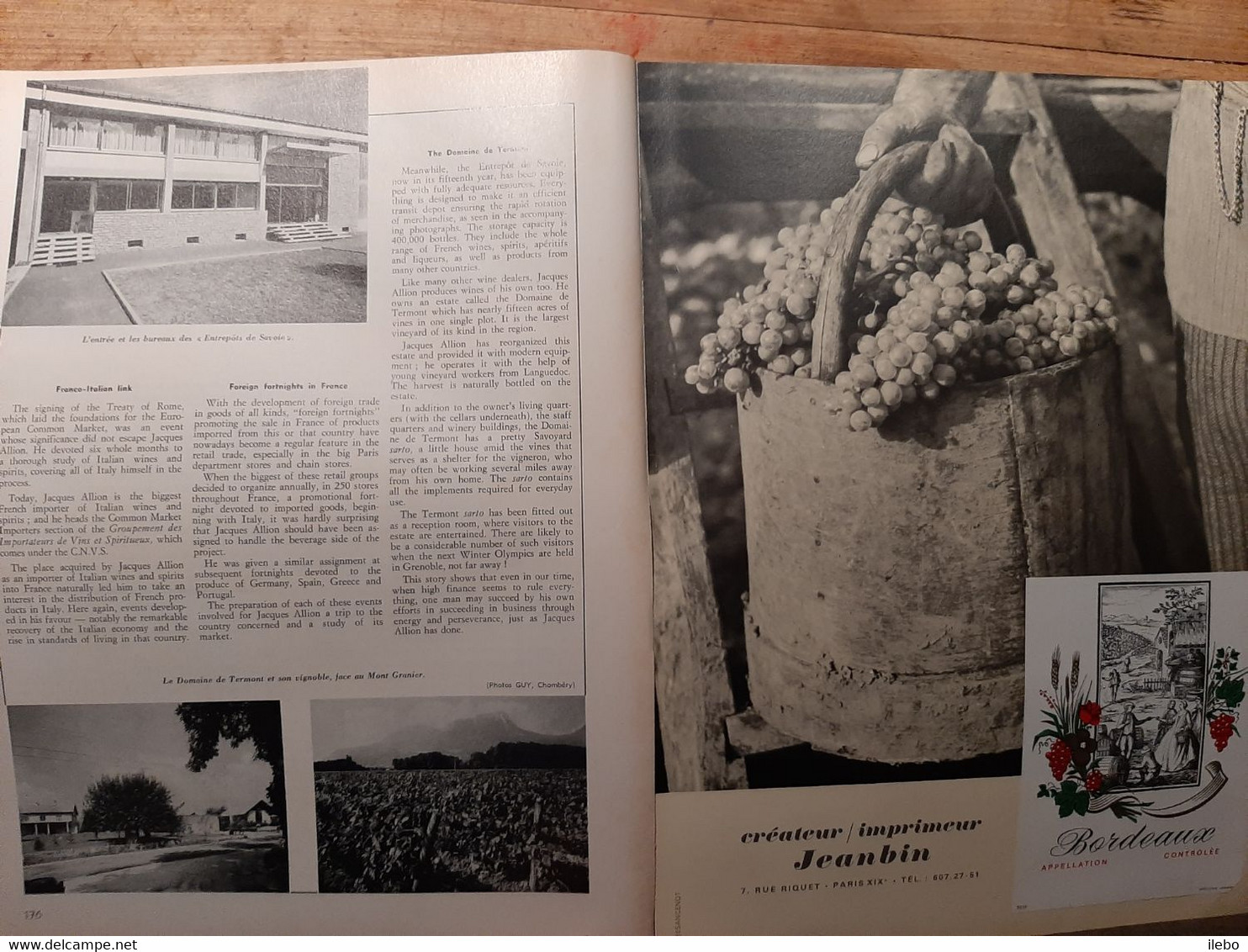 Revue Vinicole Internationale 1966 Fumure Vigne Salons Clarification Savoie Vin Fumure Vigne - Koken & Wijn