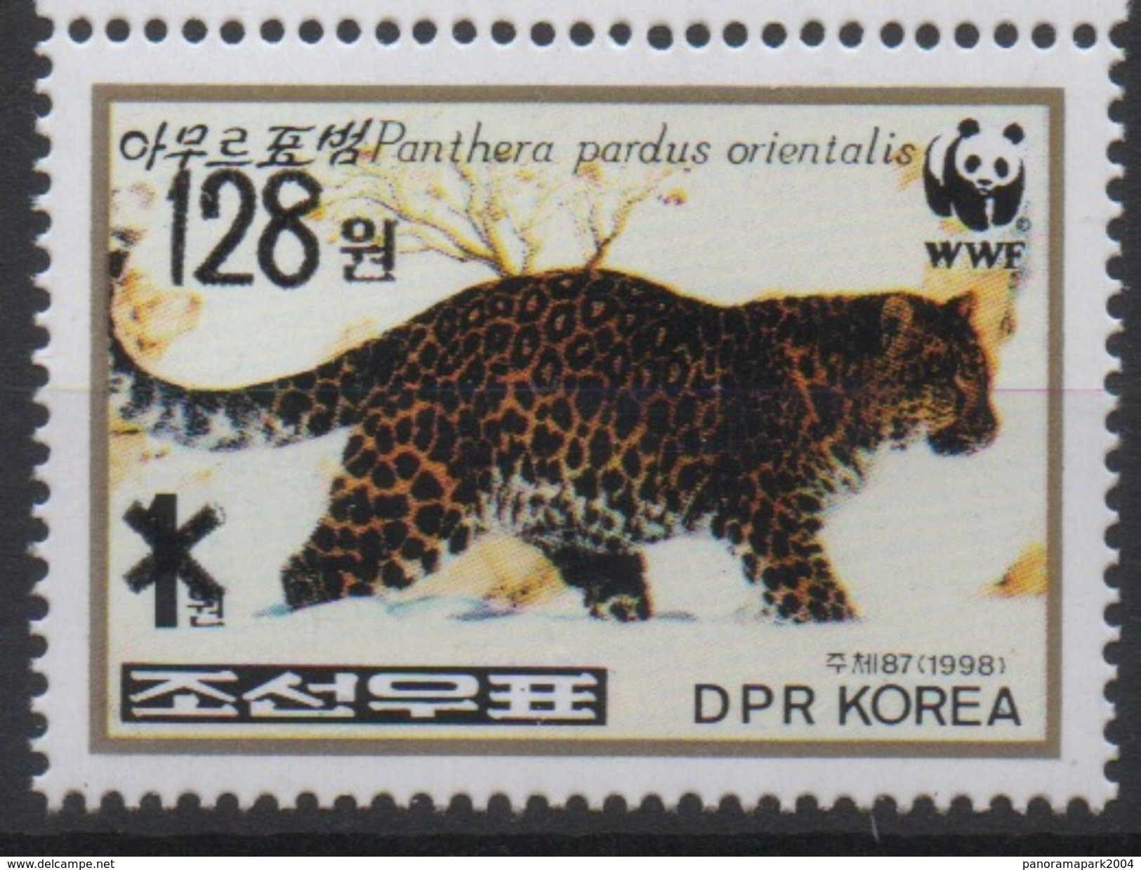 North Korea Corée Du Nord 2006 Mi. 5101 Surchargé OVERPRINT Faune Fauna Panther Panthère Leopard WWF MNH** RARE - Nuovi