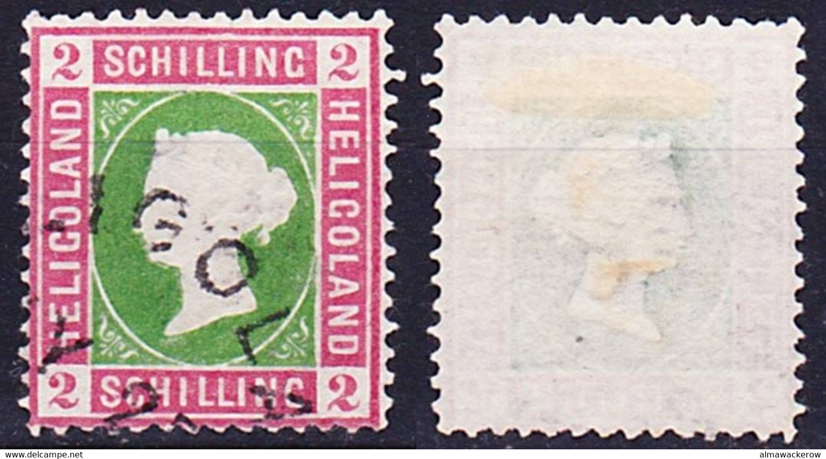20-198 Heligoland 1879 Berliner Neudruck Mi 3 Used O - Héligoland