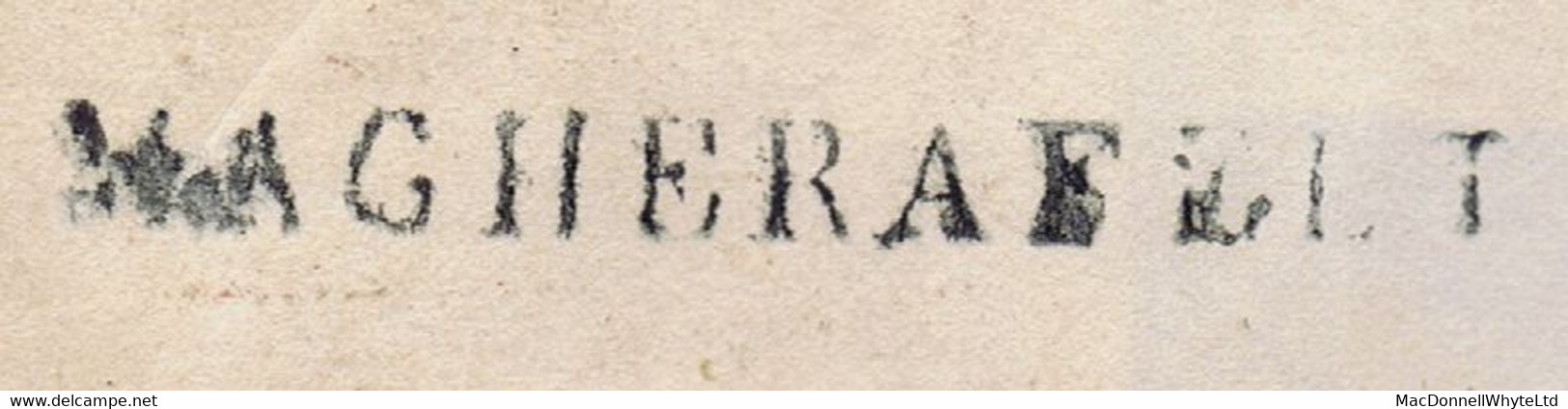 Ireland Derry Registered 1836 "Money Letter" Paid "1/6" Magherafelt Unframed PAID Masonic Correspondence - Voorfilatelie