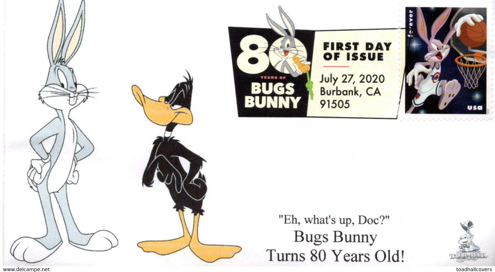 Bugs Bunny 80th Anniversary First Day Cover, With Digital Color Pictorial (DCP) Postmark From Burbank, CA.  #2 Of 10 - 2011-...