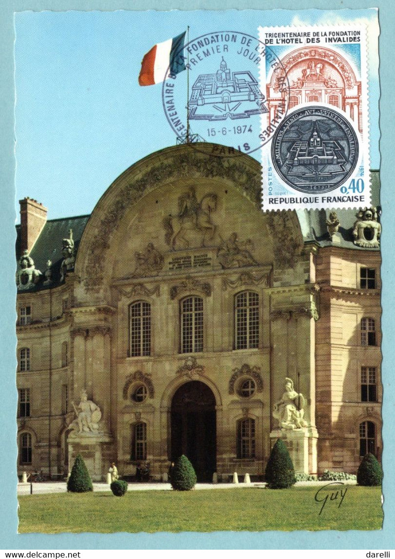 Carte Maximum 1974 - Hotel Des Invalides YT 1801 - Paris - 1970-1979