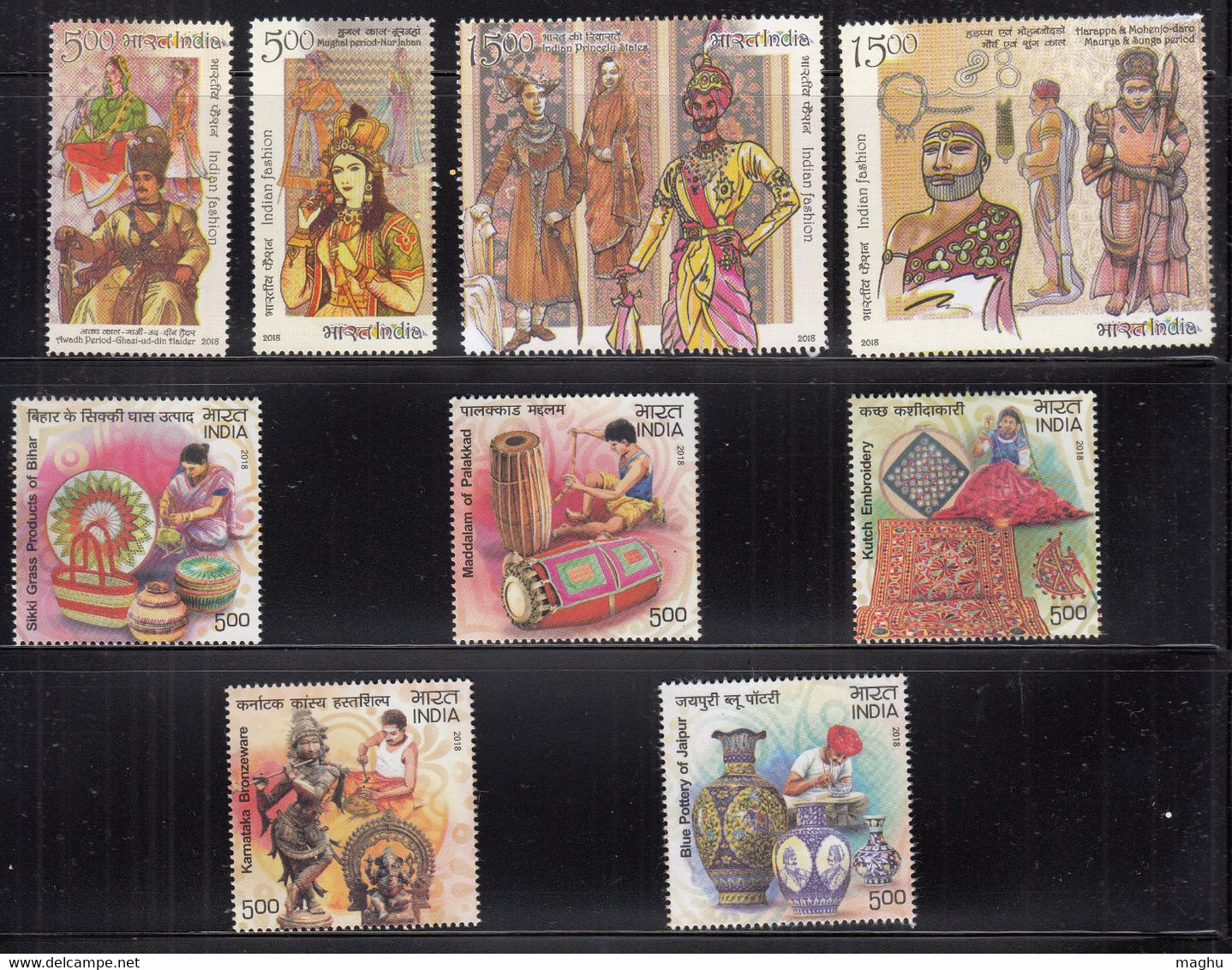 India MNH 2018, Year Pack, Full Year, (5 Scans) - Años Completos