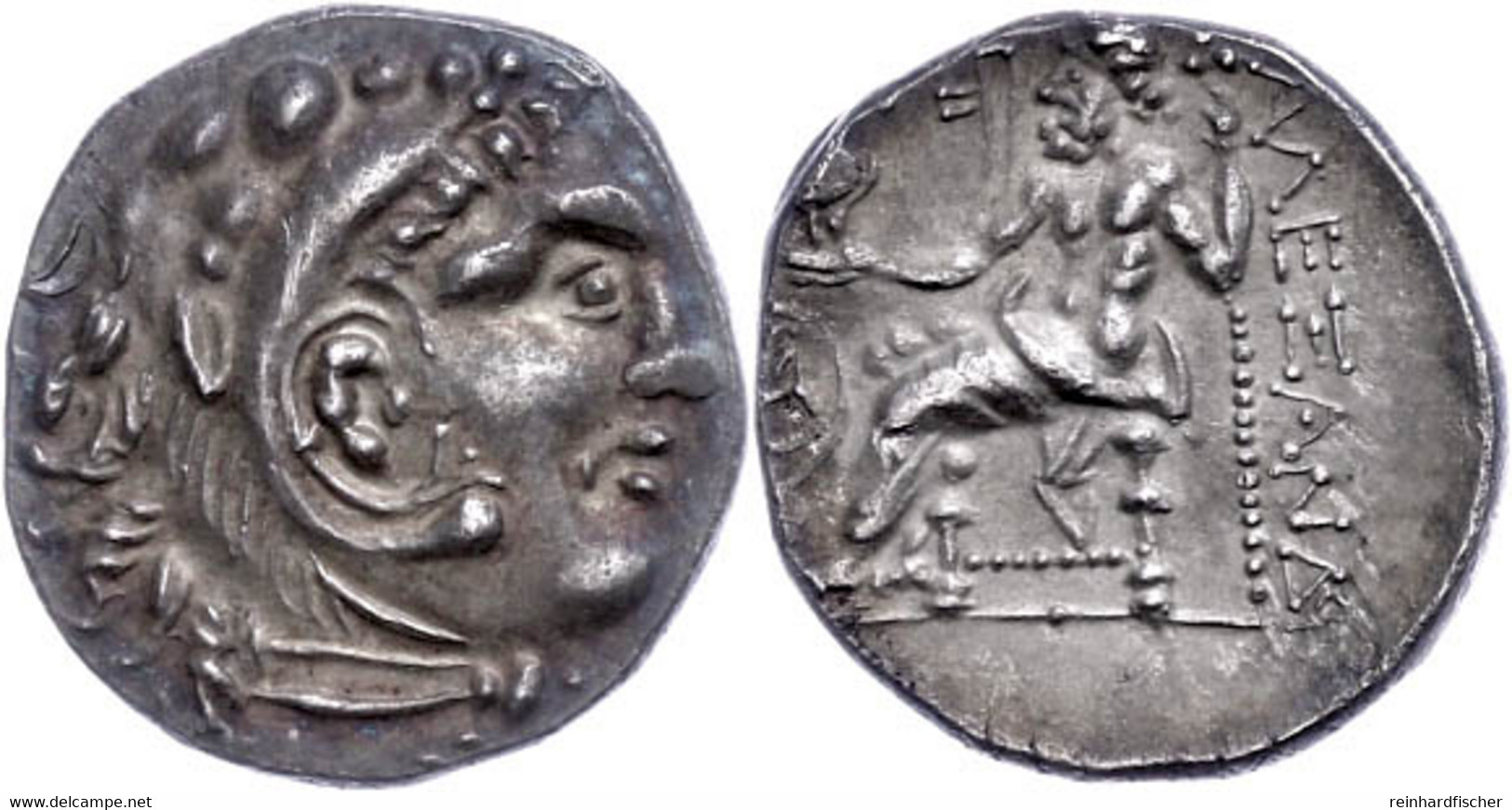Drachme (4,07g), 336-323 V. Chr., Alexander III., Posthum. Av: Herakleskopf Mit Löwenfell Nach Rechts. Rev: Thronender Z - Sonstige & Ohne Zuordnung